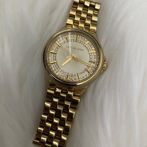 Michael Kors gold watch with crystals